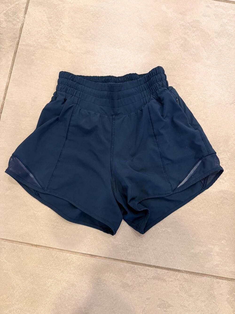 Lululemon Hotty Hot Low-Rise Lined Athletic Shorts, Navy